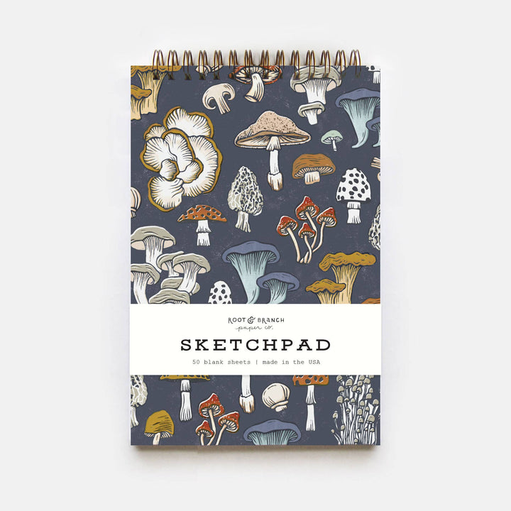 Mushroom + Fungi Spiral Bound Sketchpad