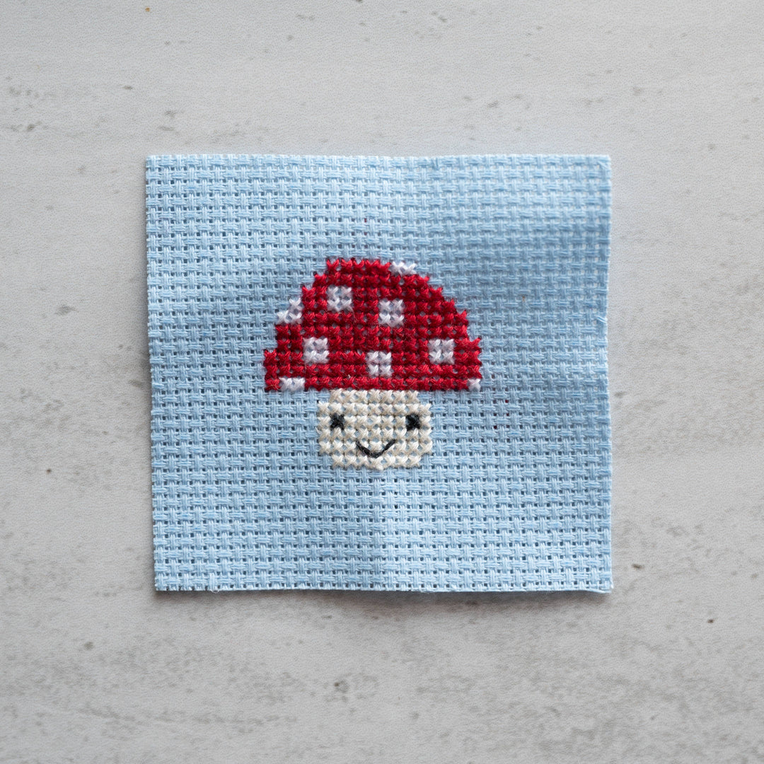 Kawaii Toadstool Mini Cross Stitch Kit