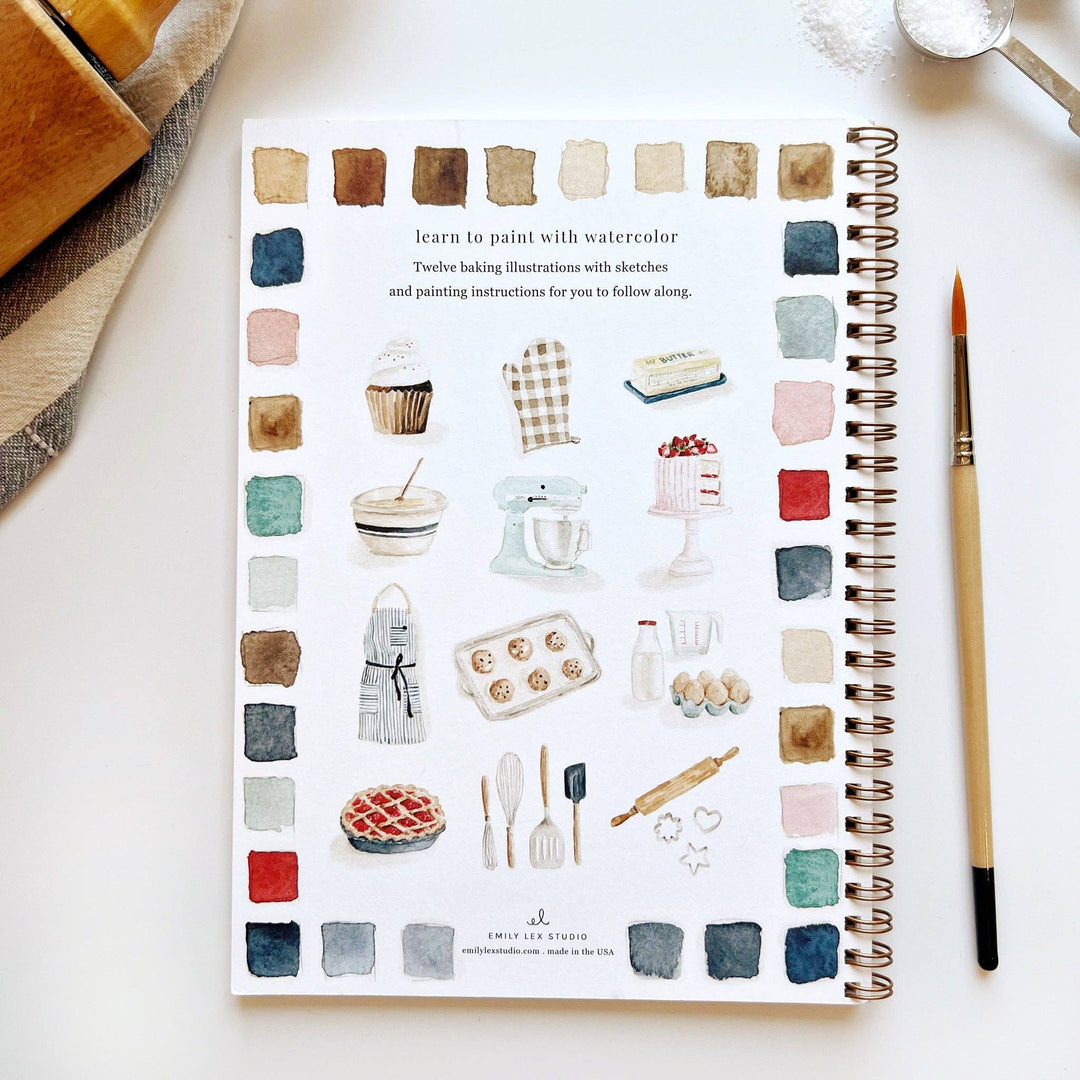 Baking watercolor workbook