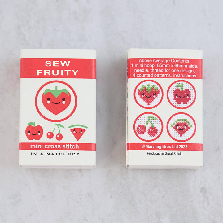 Sew Fruity Mini Cross Stitch Kit In A Matchbox