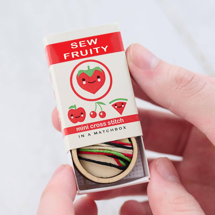 Sew Fruity Mini Cross Stitch Kit In A Matchbox