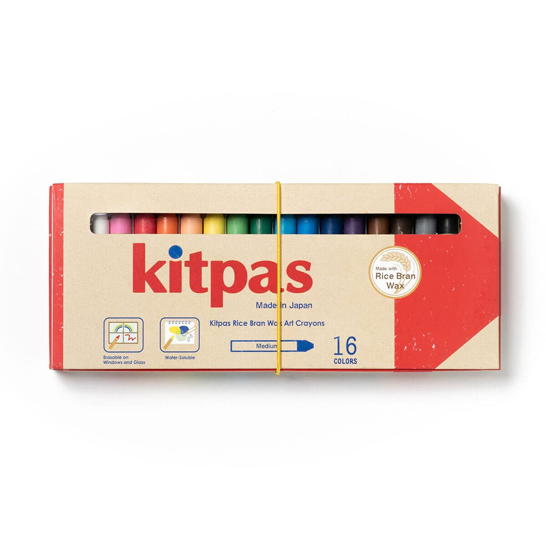 Kitpas 16-Color Crayon Set