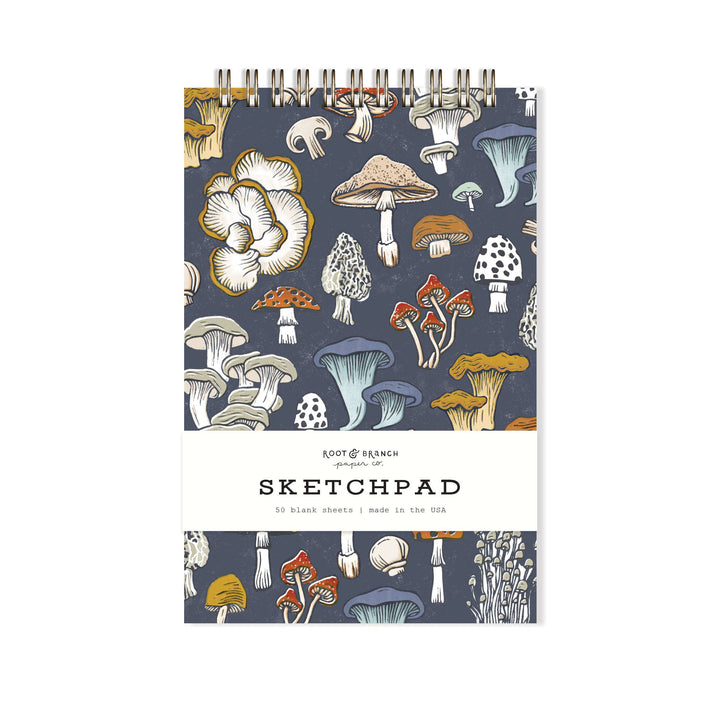 Mushroom + Fungi Spiral Bound Sketchpad