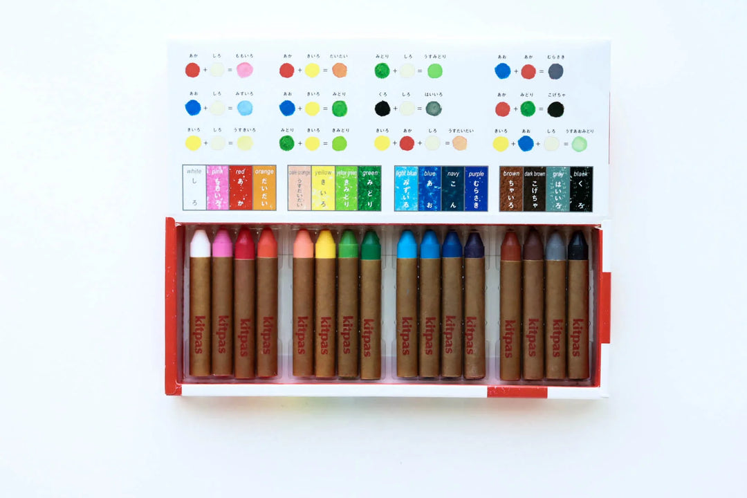 Kitpas 16-Color Crayon Set