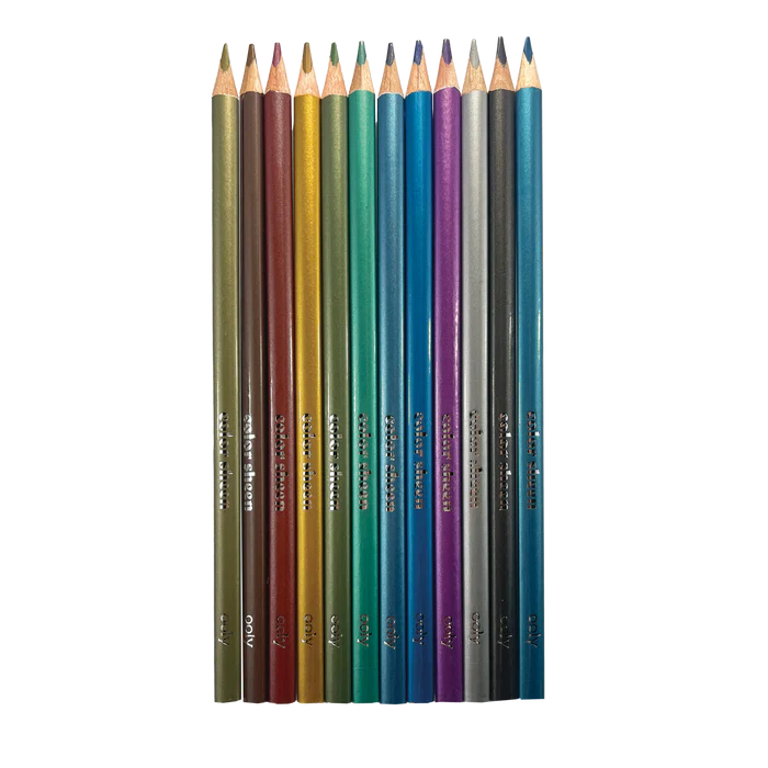 Color Sheen Metallic Colored Pencils - Set of 12