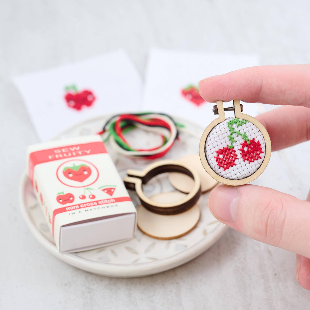 Sew Fruity Mini Cross Stitch Kit In A Matchbox