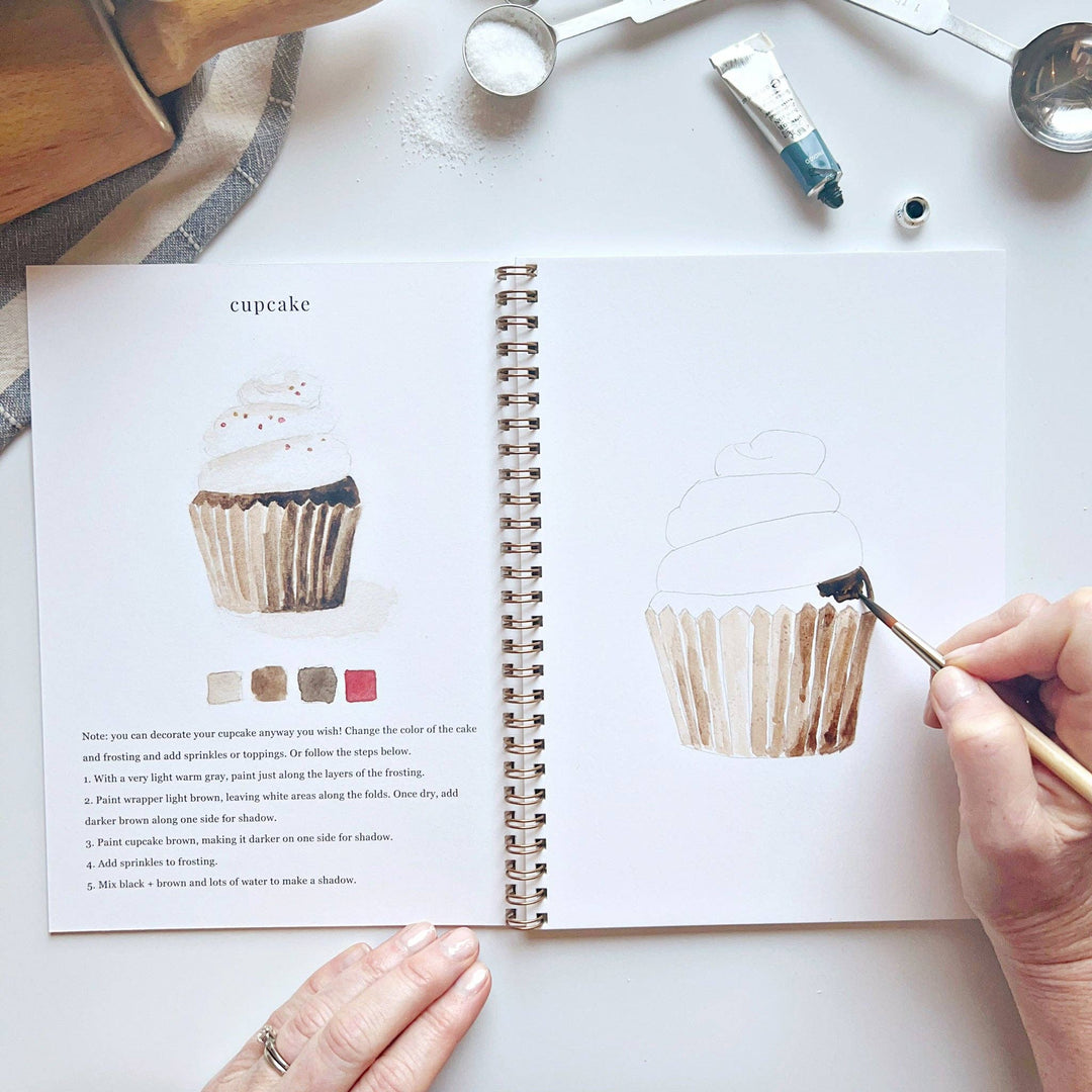 Baking watercolor workbook