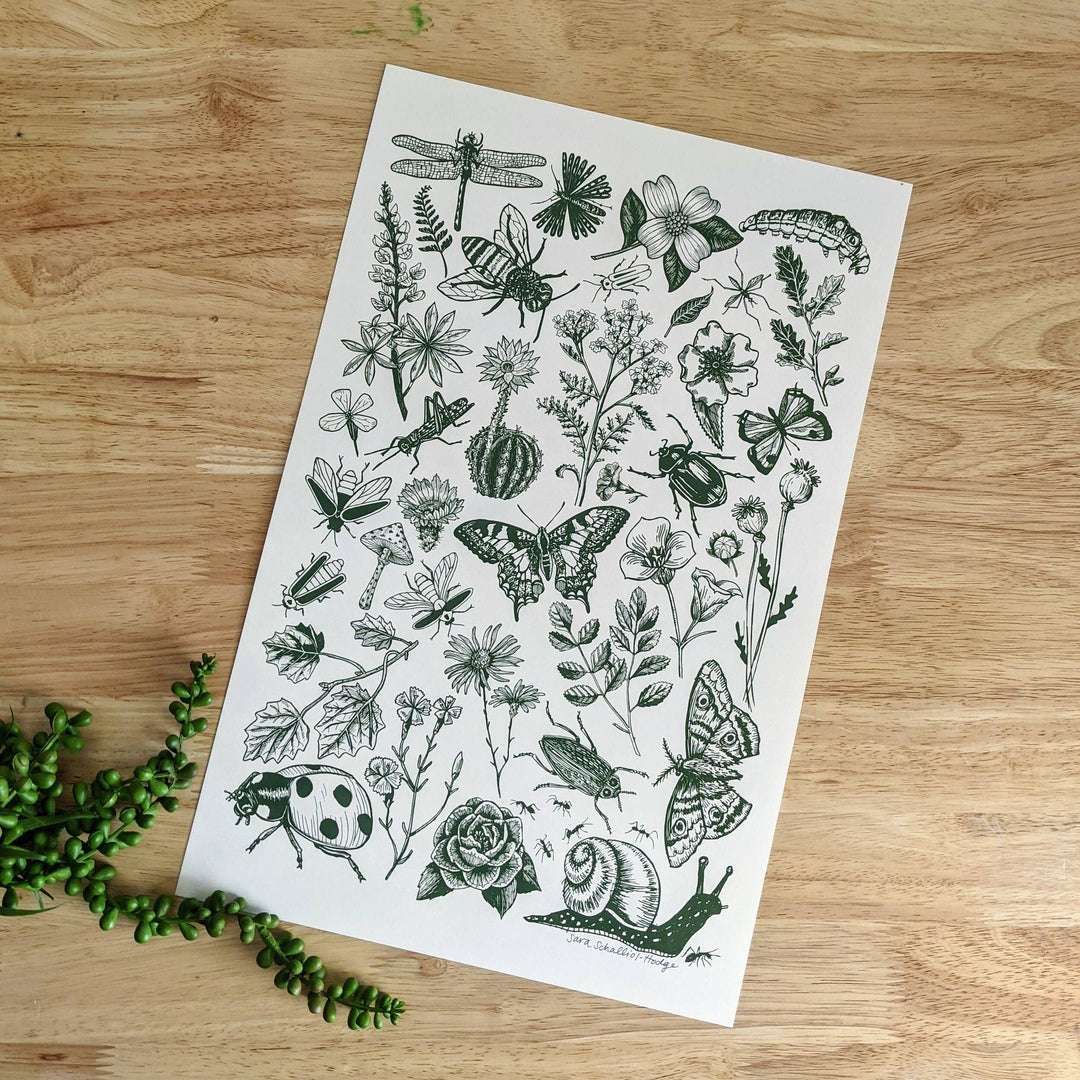 Bug & Blooms Art Print